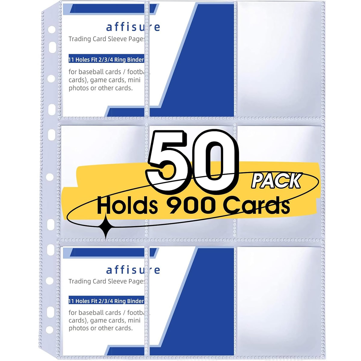 Lot de 50 pochettes pour carte - Trading Card Binder avis et prix